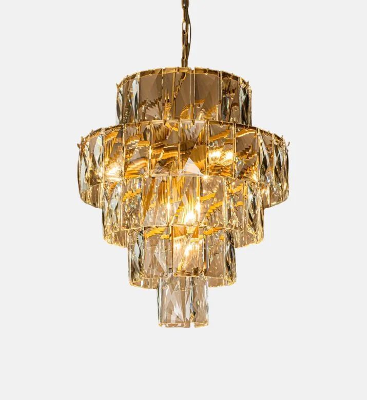Baroque Basilio Chrome Hardware Crystals Chandelier, Packshot View