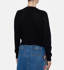 Alice and Olivia Dollie Embroidered Floral Cardigan, Model View