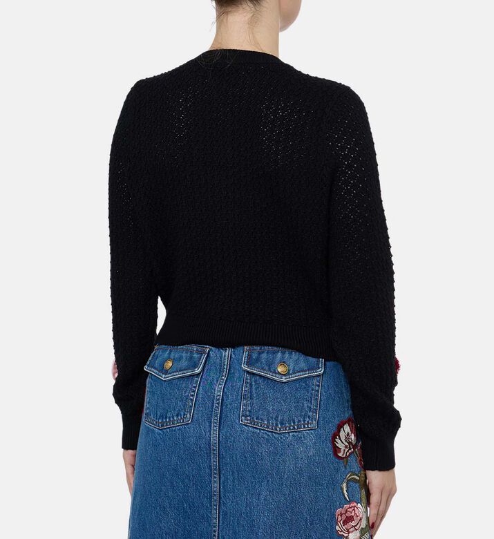 Alice and Olivia Dollie Embroidered Floral Cardigan, Model View