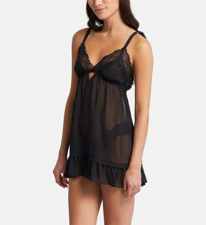 Bow-detail Sleeveless Babydoll Set