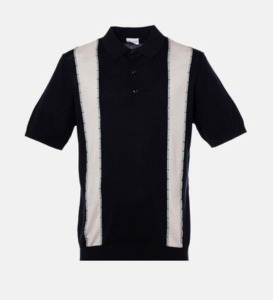 Intarsia Knitted Polo Shirt