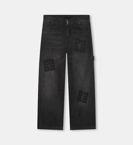Logo Print Denim Pants