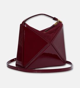 Mlouye Flex Calf Leather Mini Hobo Bag, Burgundy, Packshot View