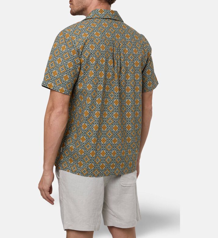 Les Deux Abstract-print Button Closure Shirt, Model View