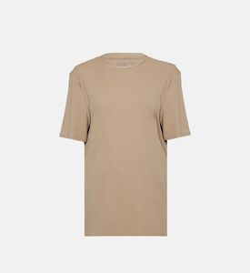 تيشيرت بقصة فضفاضة بقماش قابل للتمدد