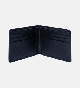 محفظة جلدية ذات علامة تجارية فضية اللون