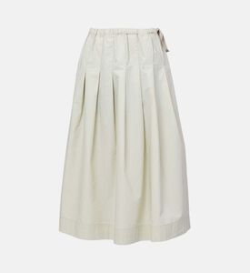 Amalia Pleated Cotton Skirt