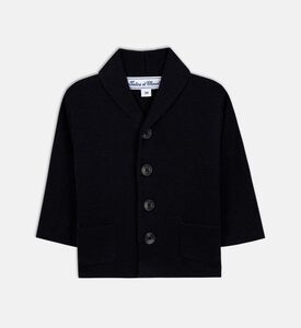 سترة صوفية محبوكة بياقة شال