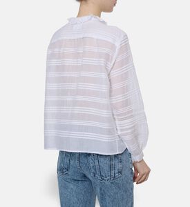 Isabel Marant Ruffled Pintuck Long-sleeve Blouse, Model View