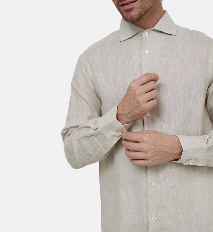 قميص ماريو كتان بصف أزرار