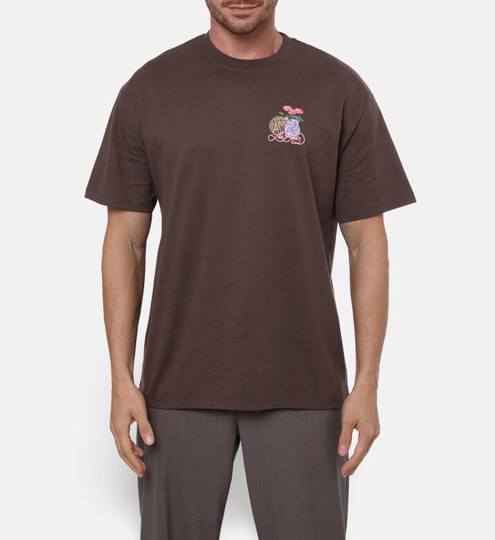 Les Deux Ts Cole Table, Brown, M, Model View