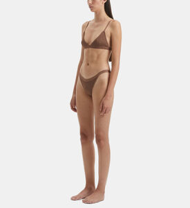 North Knitted Metallic Triangle Bikini