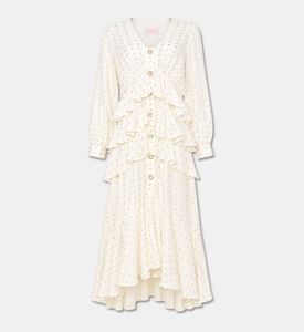 Poca and Poca Ruffled Button-front Long-sleeve Dress, Packshot View