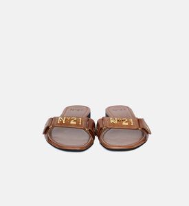 Leather Open-toe Slippers