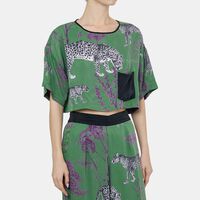 Lennon Harper Vegan Silk Crop Tee
