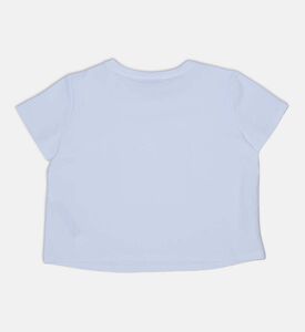 تيشيرت قطن بتطريز رقعة كشمير