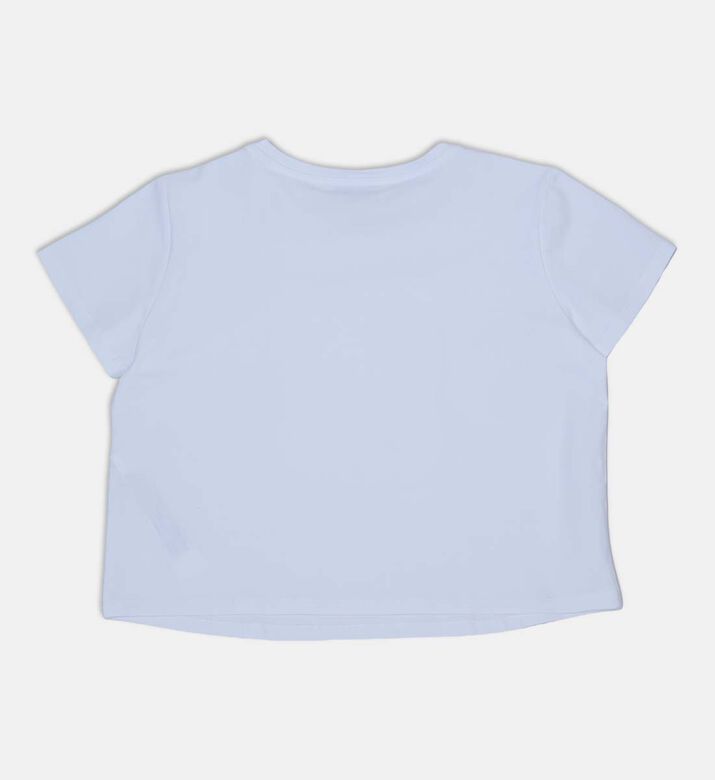 تيشيرت قطن بتطريز رقعة كشمير