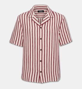 Galeries Lafayette Striped Open-collar Knit Shirt, Packshot View