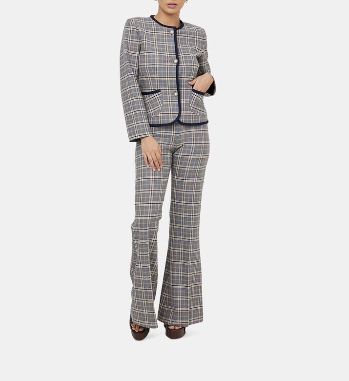 بنطلون بدلة صوف بمربعات من Penina