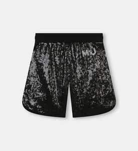 Sequin Knitted Bermuda Shorts