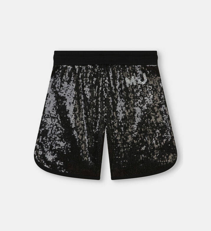 Sequin Knitted Bermuda Shorts