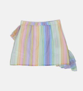 تنورة مكشكشة ملونة