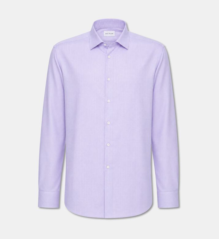 Pal Zileri Classic Collar Cotton Shirt, Violet, 44, Packshot View