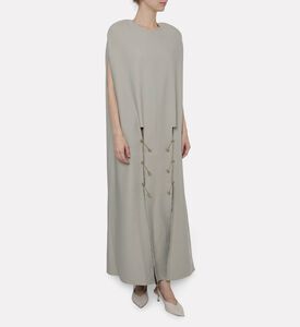 By Febe Hand-applied Metallic Embellishment Cape, Model View