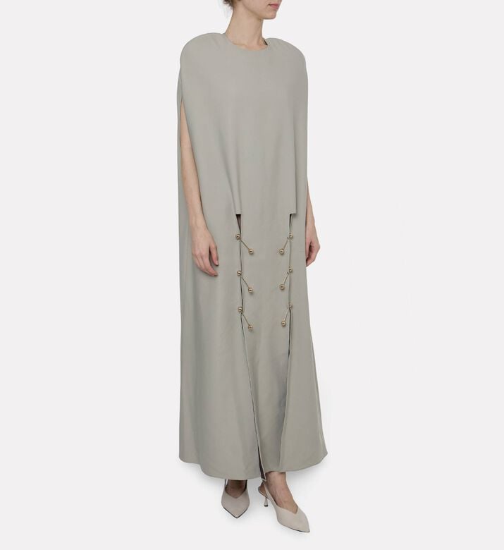 By Febe Hand-applied Metallic Embellishment Cape, Model View