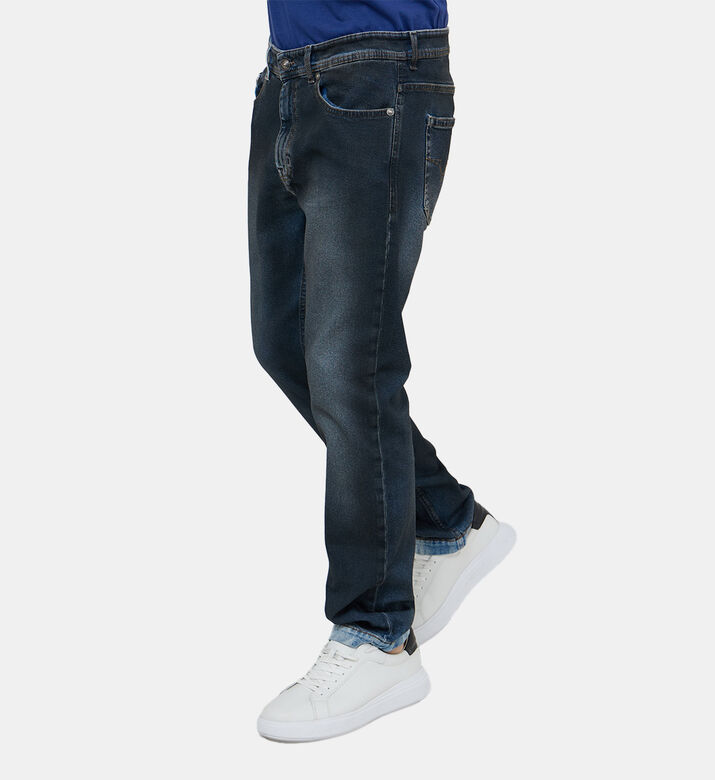 Washed 5-pockets Denim Pants