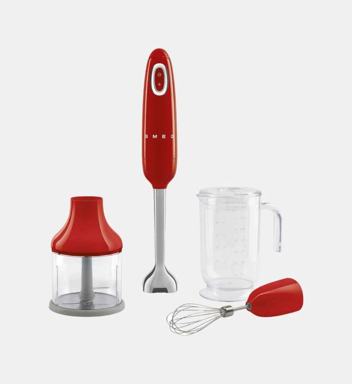 Smeg 50 S Style Hand Blender, Red, Packshot View