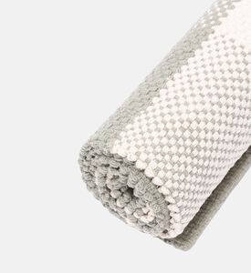 Home Deco and More Bodos Cotton Checked Kitchen Rug, Green, 70x140-cm, Packshot View