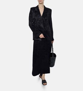 Farm Rio Double Breasted Long-sleeve Blazer, Model View