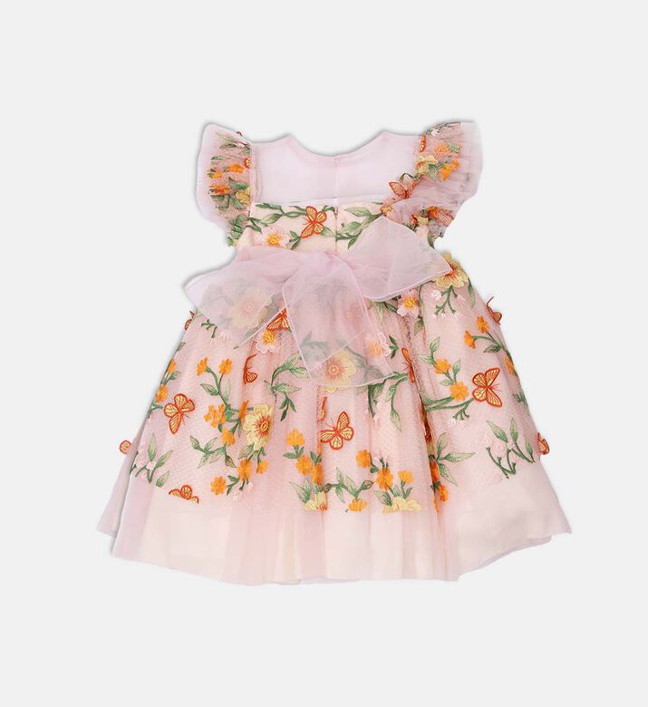 فستان تول بأزهار وفراشات