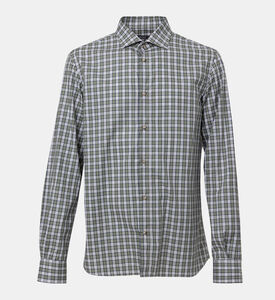 قميص قطن بنقشة مربعات