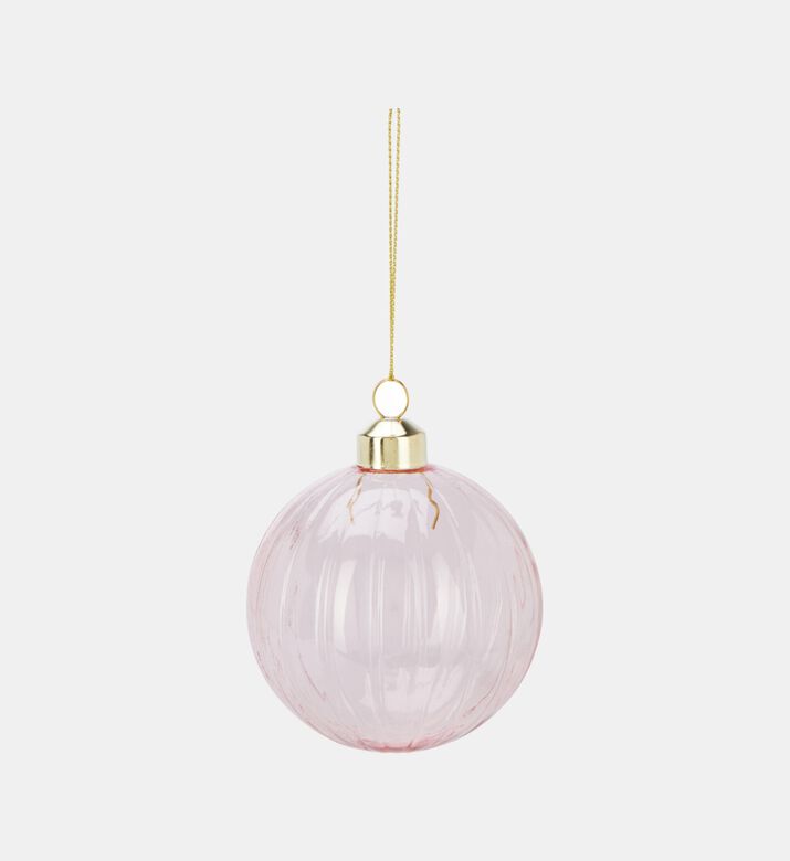 Home Deco and More Xmas Ball Glass, Purple, Packshot View