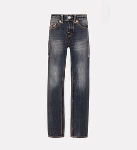 True Religion Contrast Stitching Faded Dark Wash Baggy Jeans, Dark-grey, 33, Packshot View