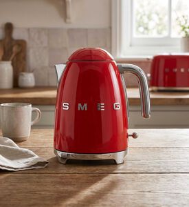 Smeg Standard Stainless Steel Kettle, Red, Model View