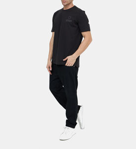 تيشيرت بياقة مستديرة جيرسيه مطاطية