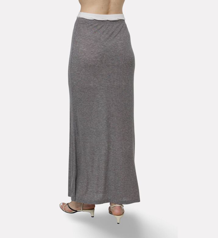 Samsoe Ribbed Minimalist Maxi Skirt, Model View