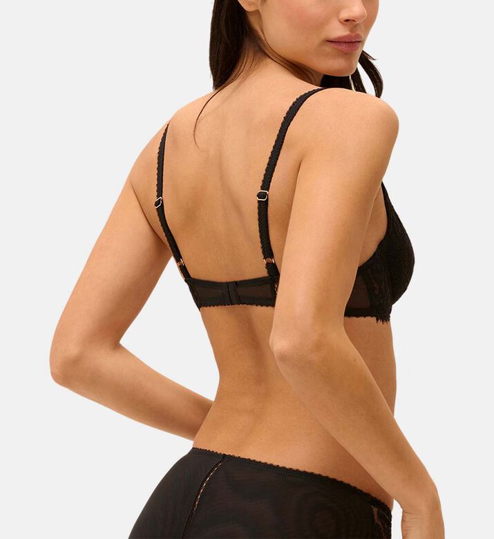 Floral Lace Scalloped Trim Push-up Bra Floral Lace Scalloped Trim Push-up Bra