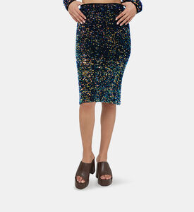 Velvet Sequined Pencil Skirt Velvet Sequined Pencil Skirt