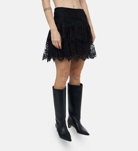 The Kooples Sheer Ruffles Floral Mini Skirt, Model View