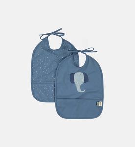 Mrs. Elephant Waterproof 2-pack Bib Set