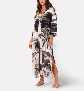 Blueman Lume Long Printed Shirt Dress, Model View