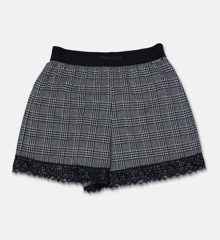 Twinset Lace Trim Knitted Shorts, Packshot View