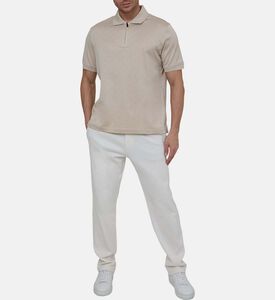 Cotton Front Half-zip Polo Shirt