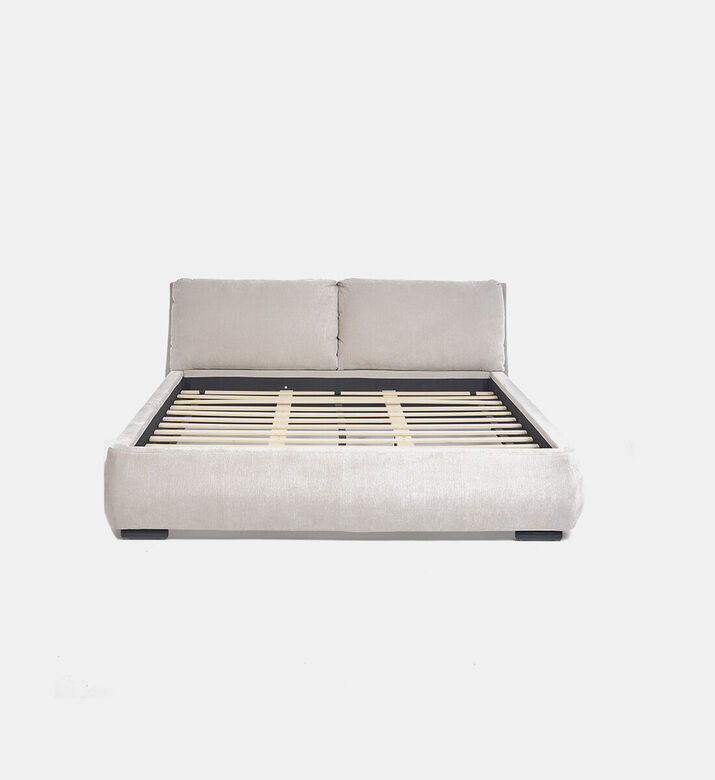Home Deco and More Palima Upholstered Bed, Beige, 160x200-cm, Packshot View