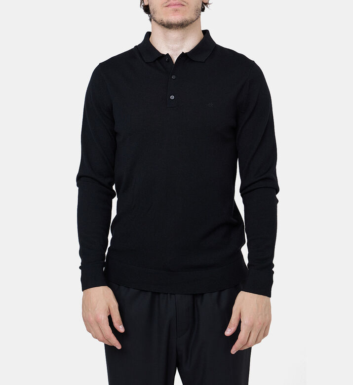 Merino Wool Polo Sweatshirt