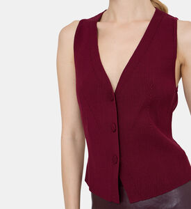 Button-up Ribbed Waistcoat Button-up Ribbed Waistcoat